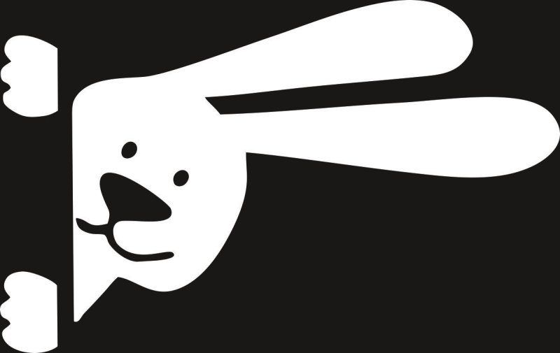 Наклейка заяц на машину