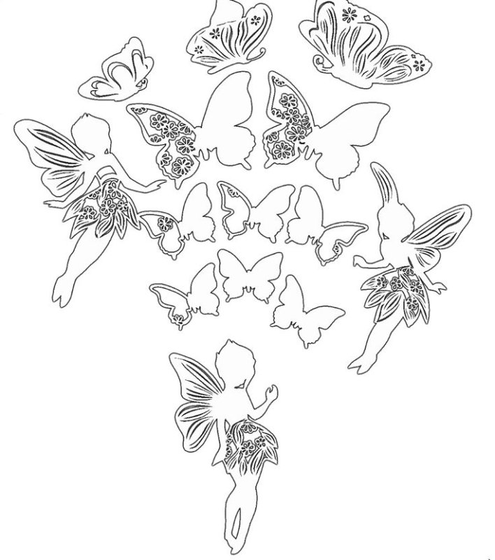 Вытынанки бабочки