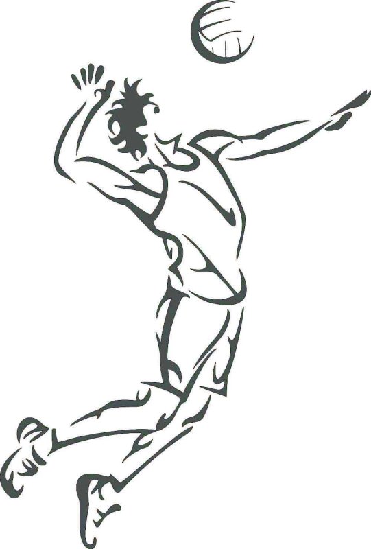 Силуэт волейболиста