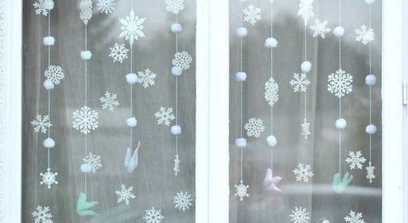 Шторы из снежинок