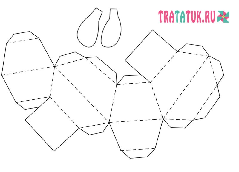 Заготовка Снеговик из бумаги объемный