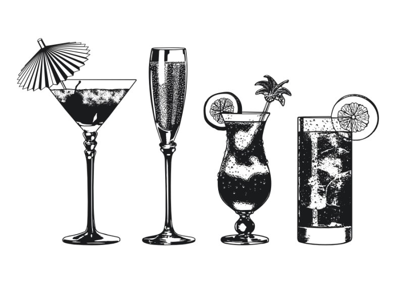 Коктейль иллюстрация