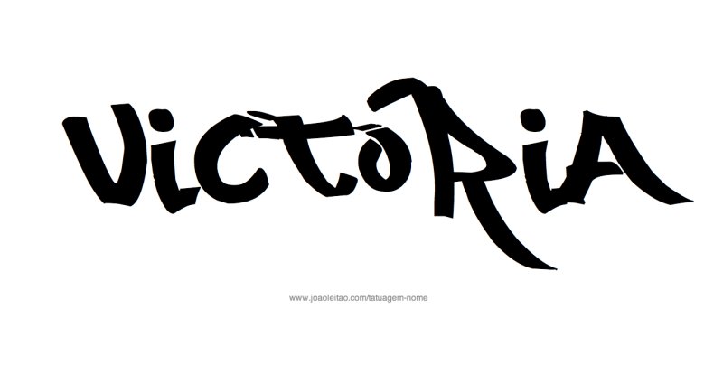 Эскиз тату имени Виктория