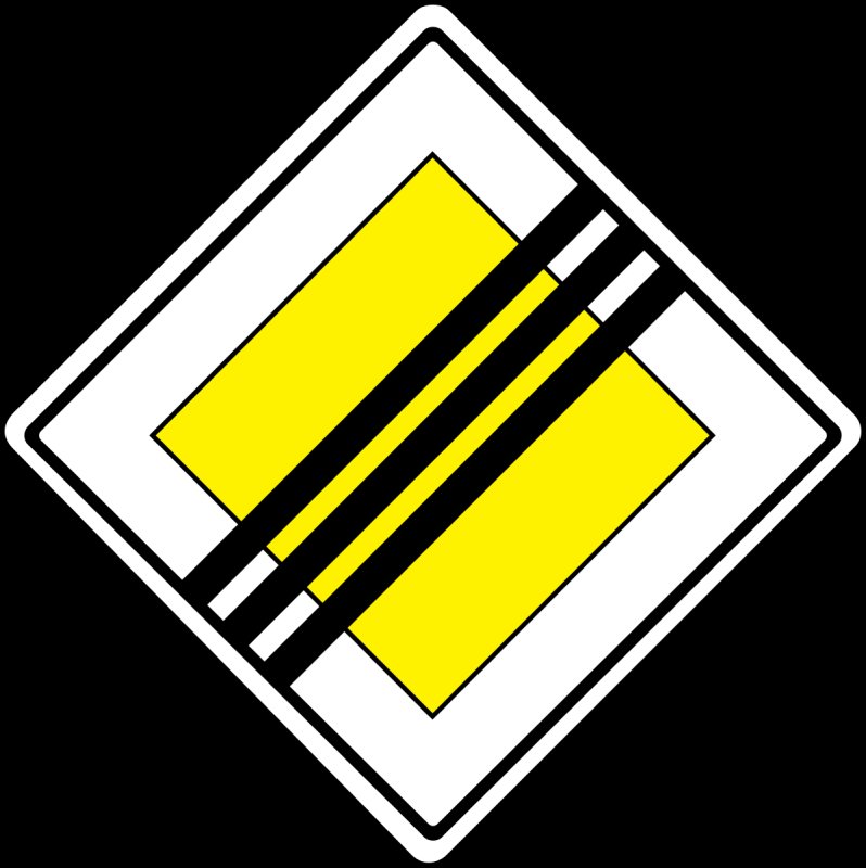 Дорожный знак 2.2 конец главной дороги