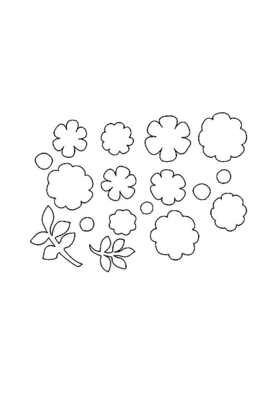 Трафарет цветочка для вырезания
