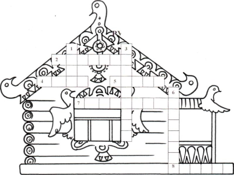 Терем трафарет