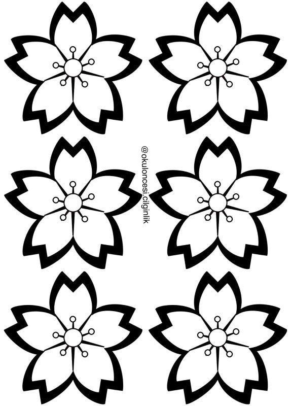 Трафареты цветов для вырезания из бумаги