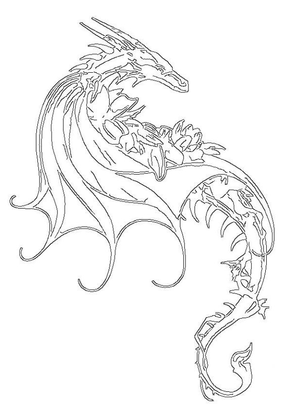 Дракон шаблон
