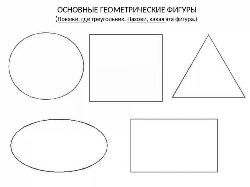 Фигуры круг квадрат треугольник овал