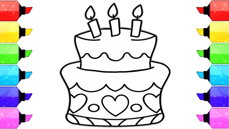 Раскраска торт