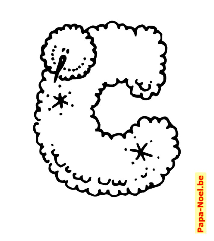 Буква с раскраска новый год