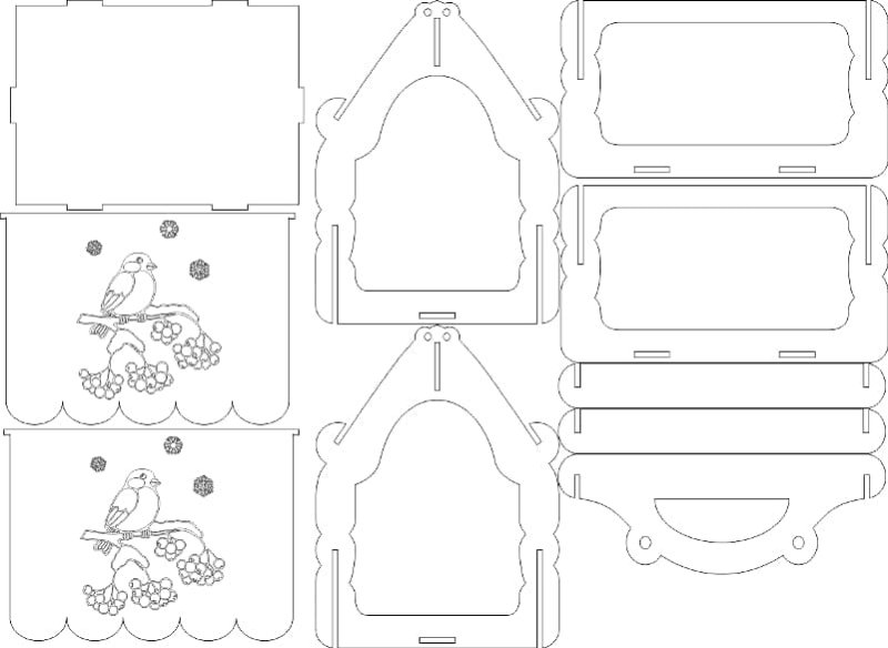 Кормушка для птиц из фанеры чертежи