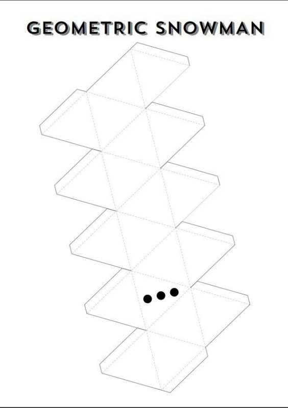 Схема объемного снеговика