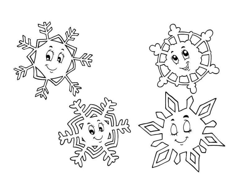 Снежинка раскраска