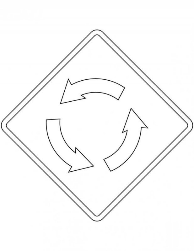 Раскраска знаки дорожного движения для детей