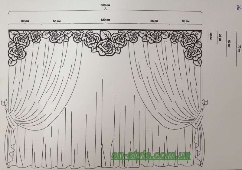 Ажурный ламбрекен узоры