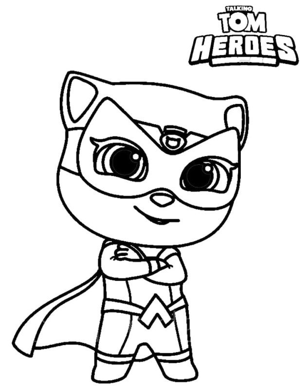 Раскраски том и Анджела герои