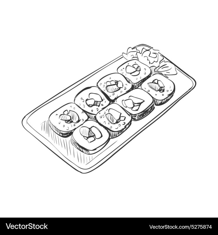 Роллы черно белые