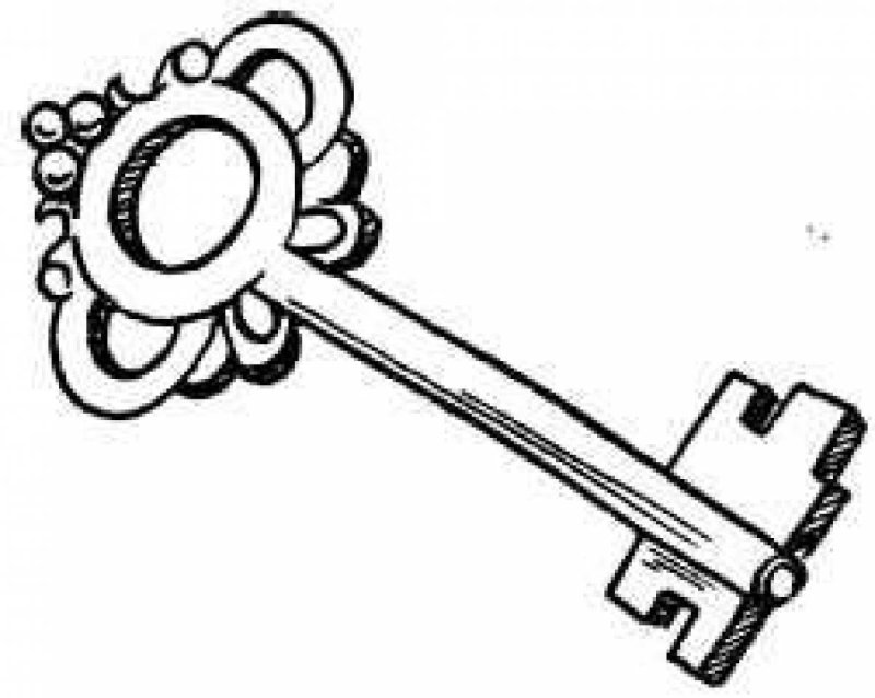 Ключ раскраска для детей