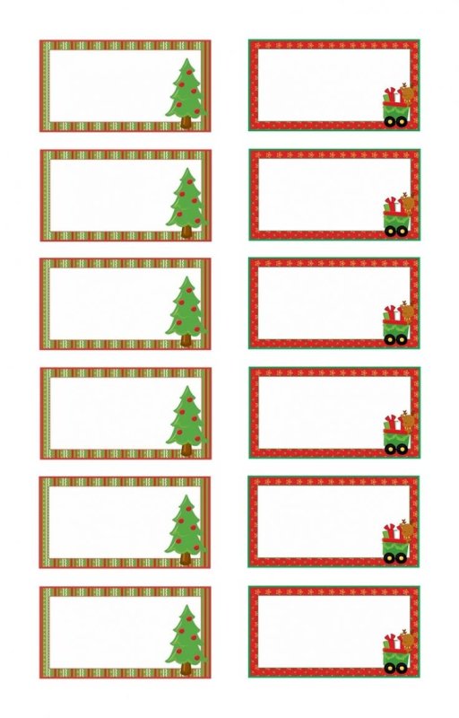 Новогодние этикетки