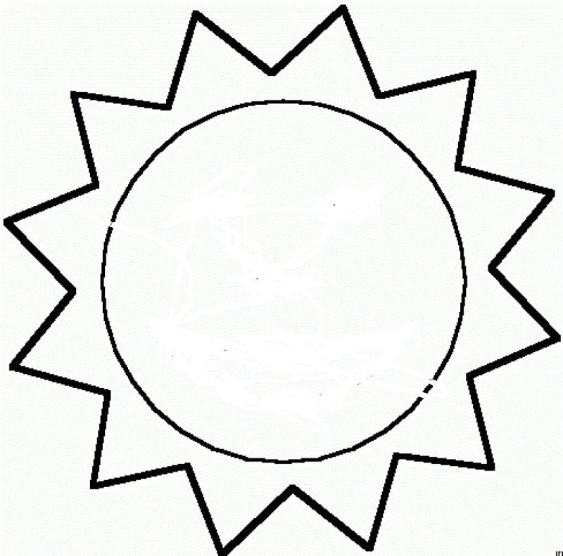 Трафарет солнышко