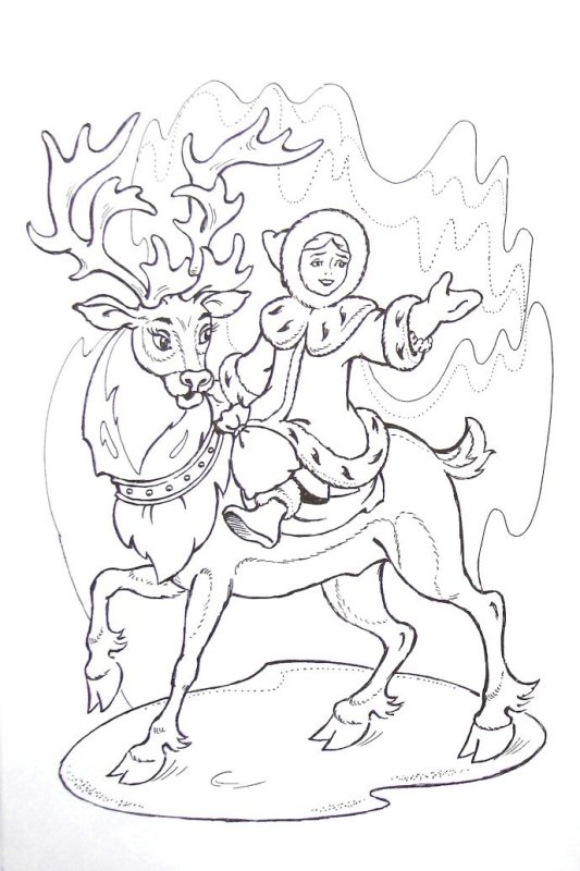 Трафареты на окна сказка Снежная Королева