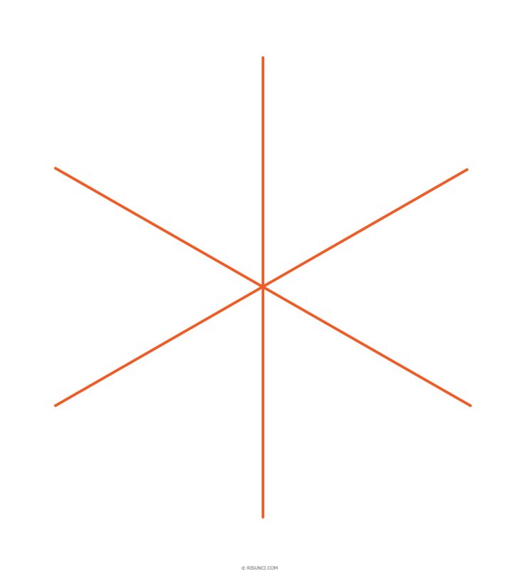 Лучи снежинки рисунок