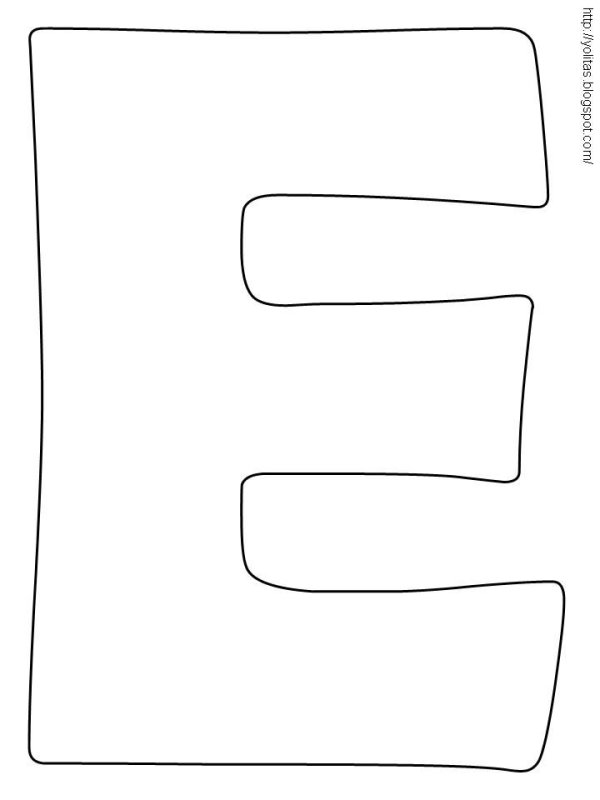 Буква е макет