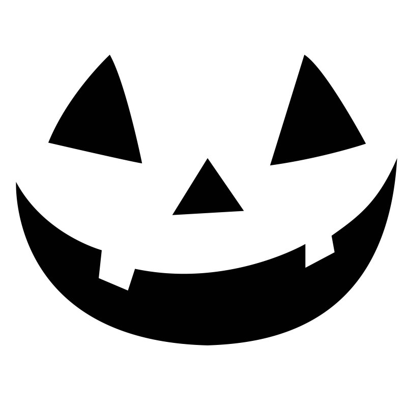 Лицо тыквы на Хэллоуин трафарет