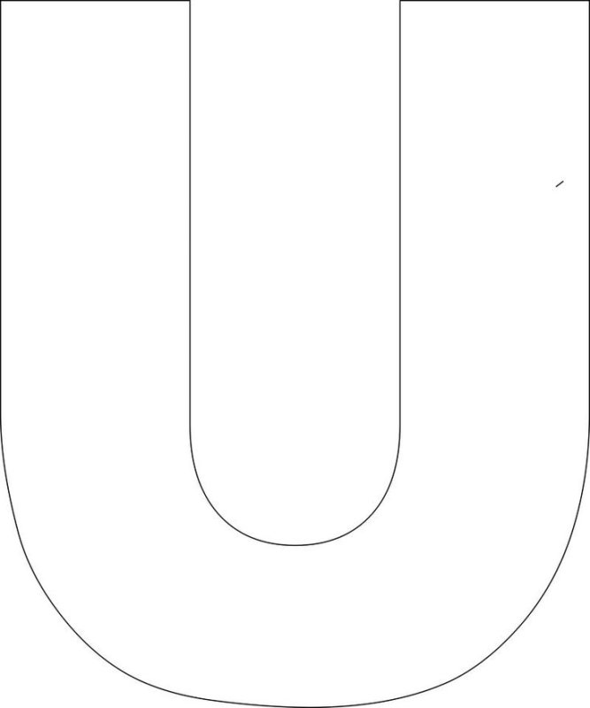 Объемная буква u