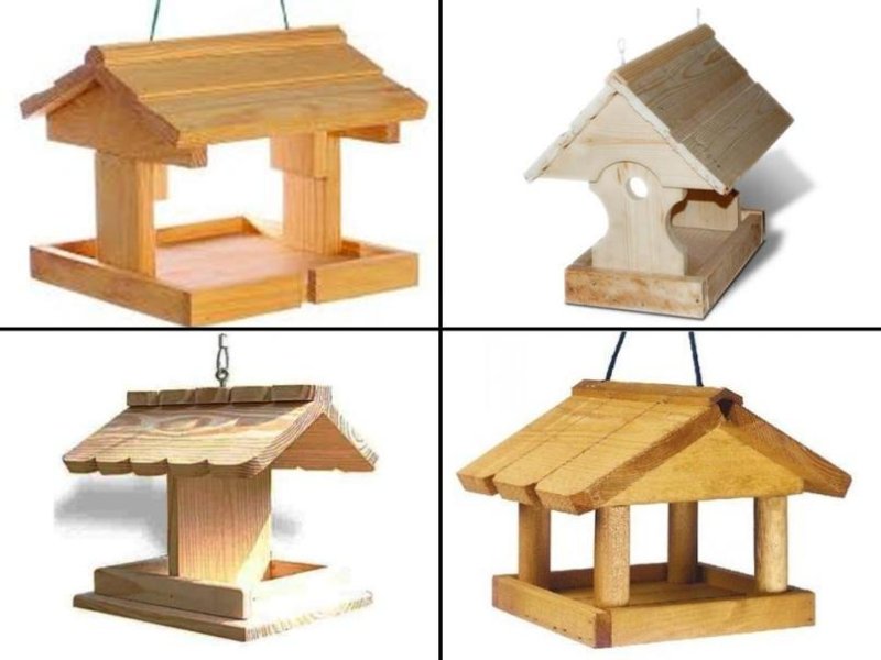 Оригинальные деревянные кормушки для птиц