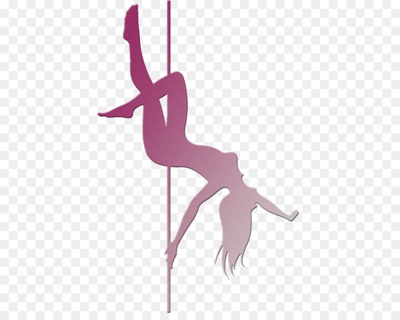 Девушка на пилоне силуэт