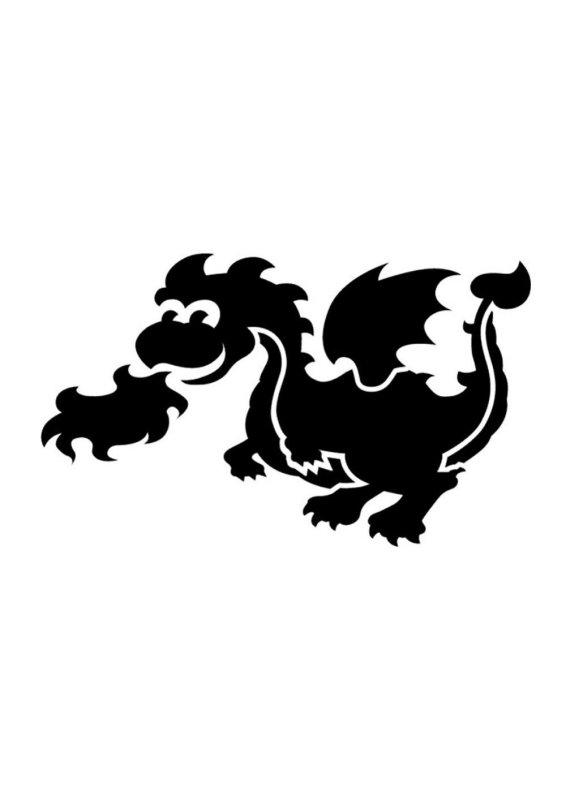 Силуэты драконов