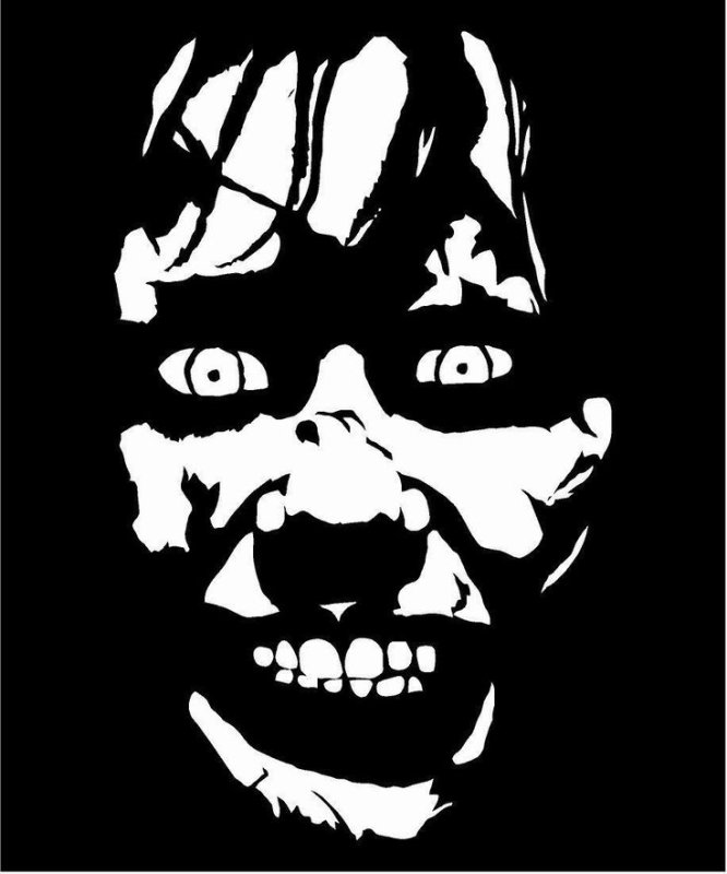 Трафарет ужастики