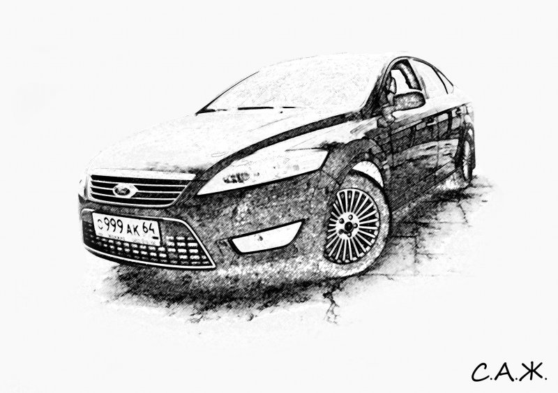 Нарисовать Форд Мондео