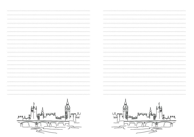 Линованные страницы для блокнота