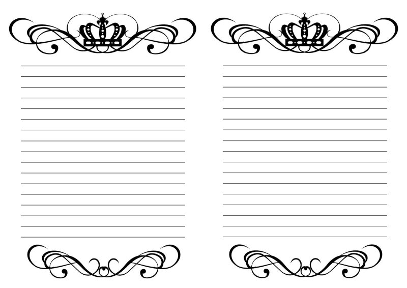 Разлинованные страницы для блокнота