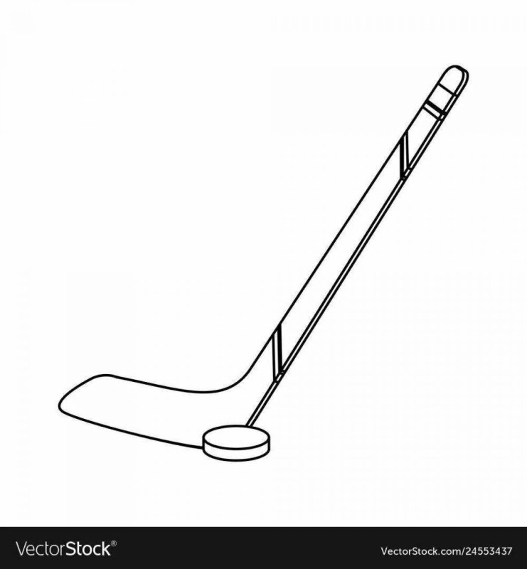 Хоккейная клюшка раскраска