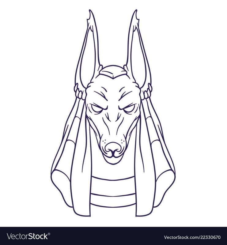 Бог Анубис раскраска