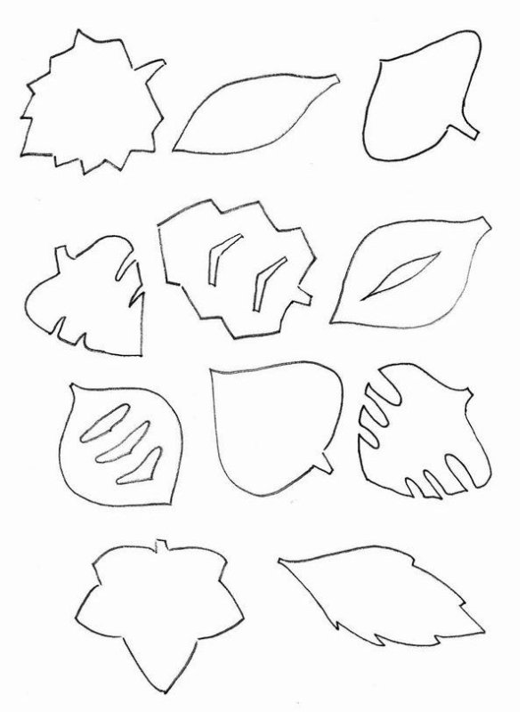 Листики из фетра выкройка