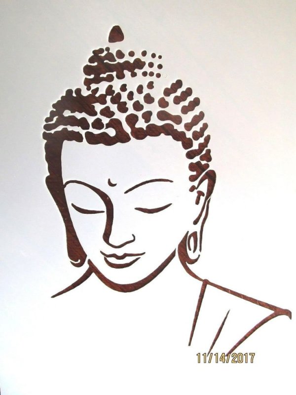 Картина Будда по трафарету