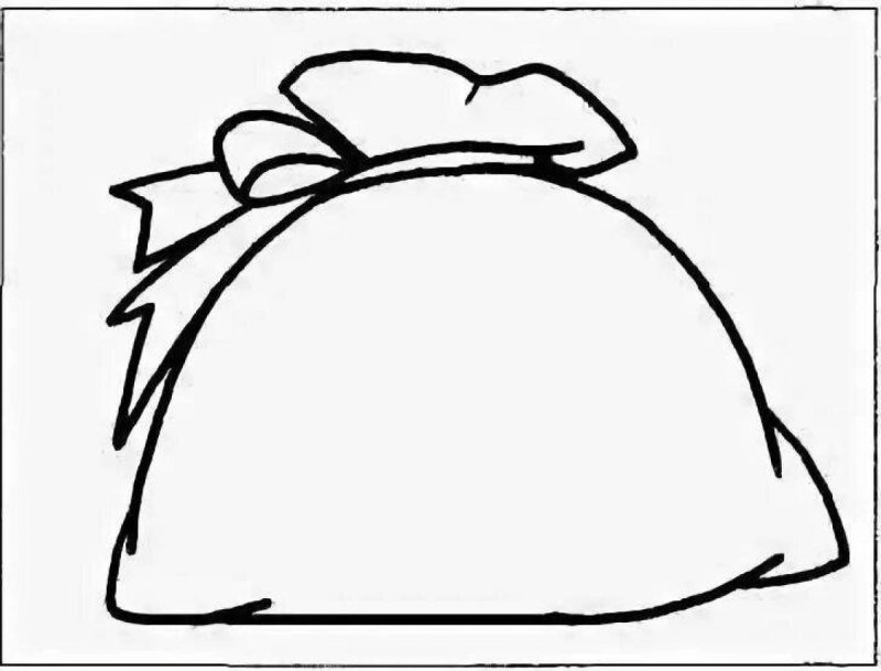 Мешок с подарками рисунок