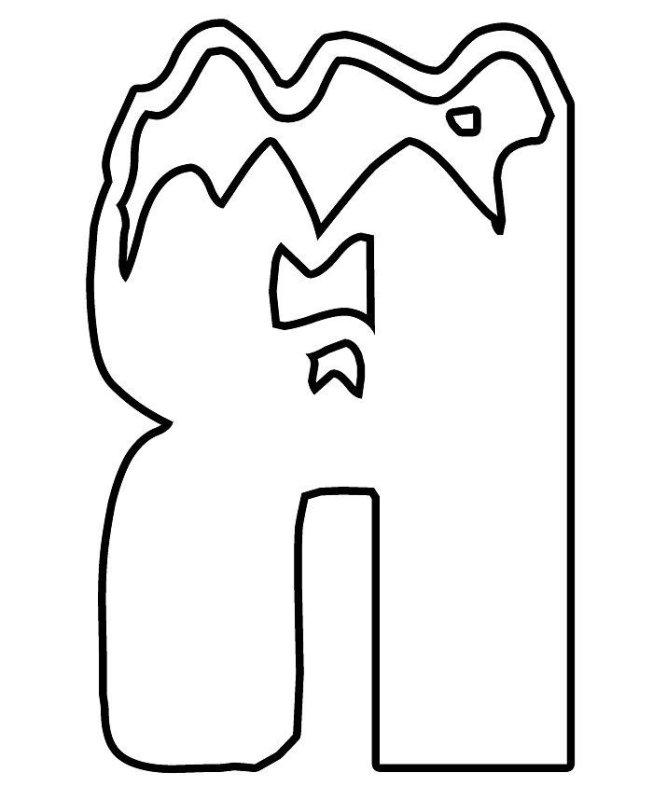 Трафарет букв