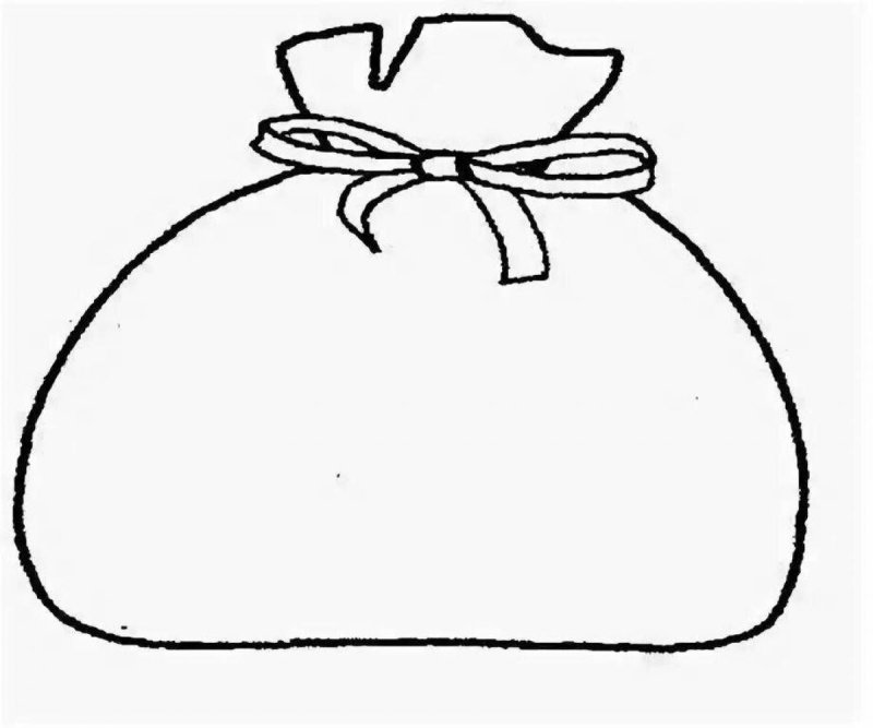 Мешок с подарками трафарет