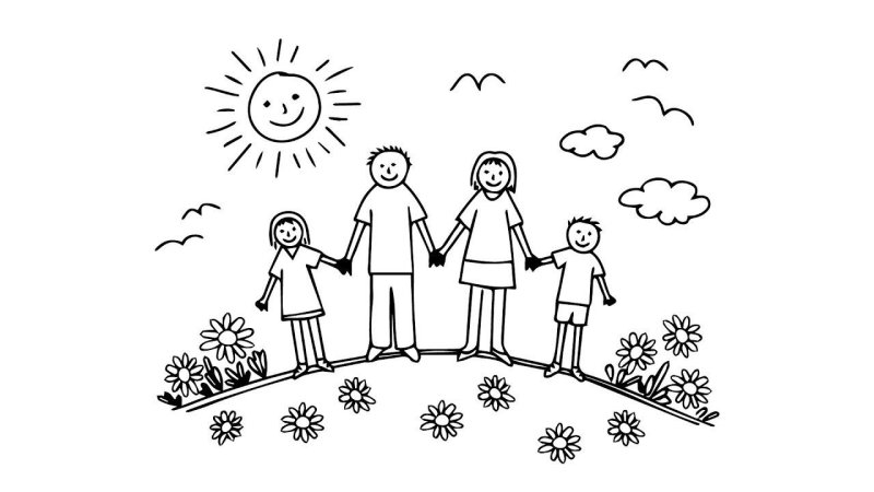 Рисунок на тему семья