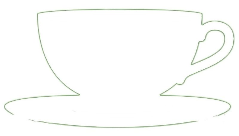 Чашка шаблон для вырезания