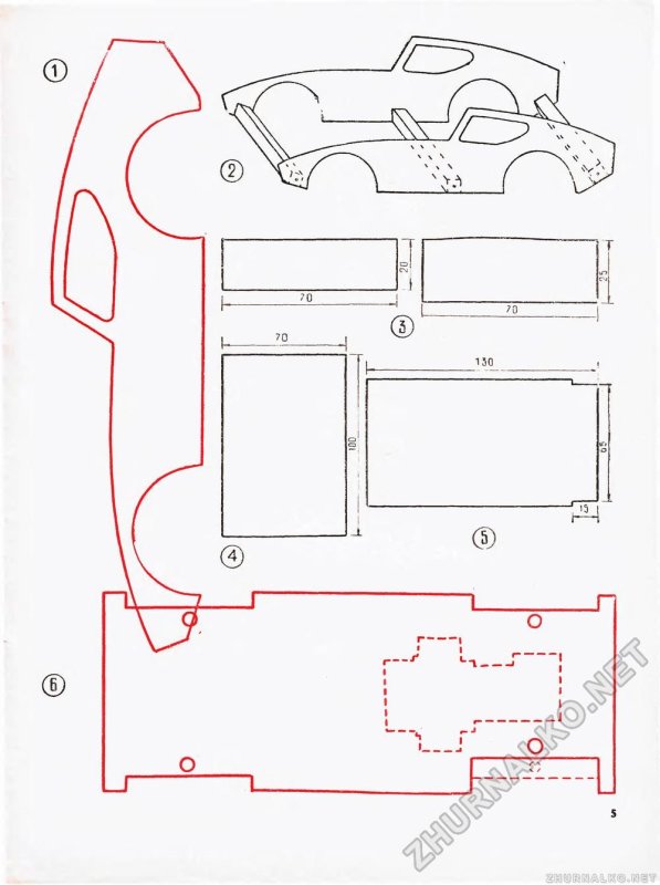 Чертеж машинки из дерева