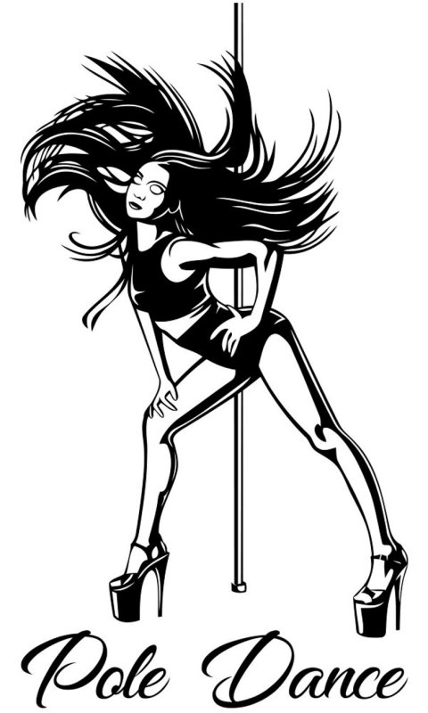 Тату девушка на шесте