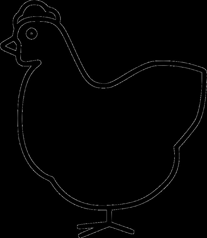 Курочка силуэт