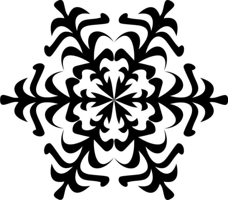 Снежинки черно белые